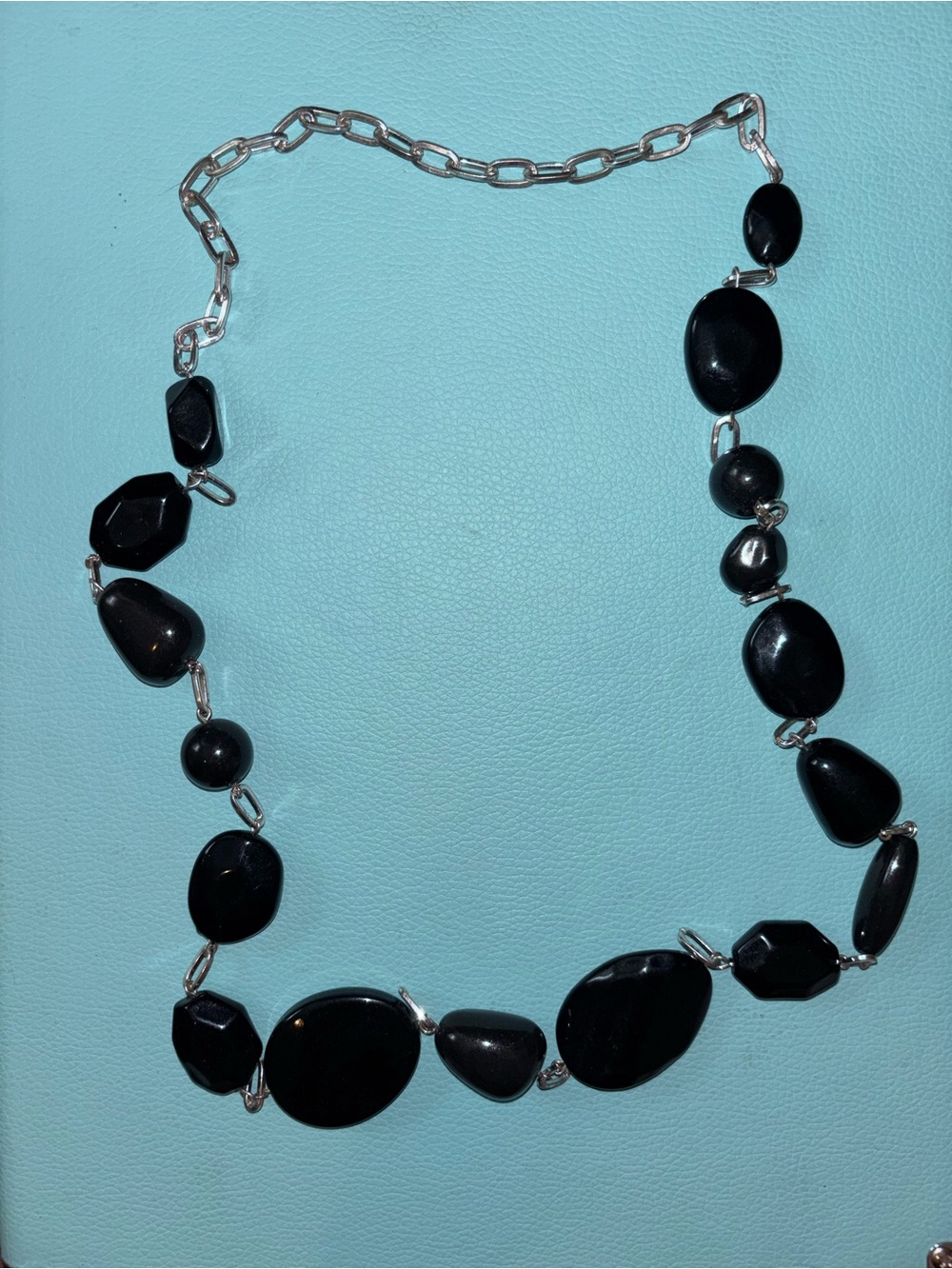 Classic Black Bead Statement Necklace - Women Jewelry